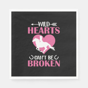 Horse Art Wild Hearts Can't Be Broken Napkin