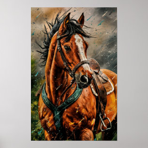 Horse Art Wild Horse Art Horse Gallery Art Paint Poster