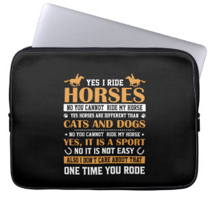 Horse Art Yes I Ride Horses Laptop Sleeve