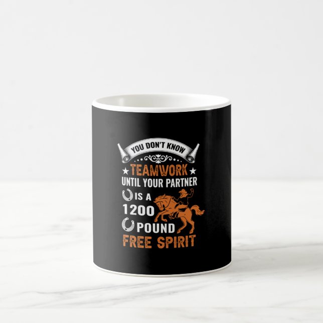 Horse Art You Don't Know Teamwork Coffee Mug (Center)