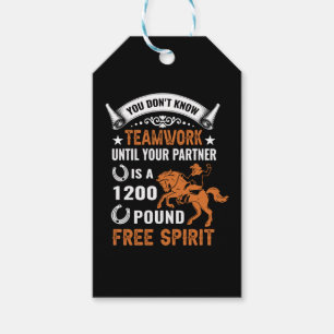 Horse Art You Don't Know Teamwork Gift Tags
