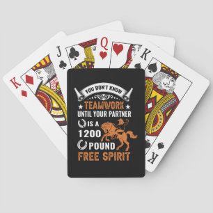 Horse Art You Don't Know Teamwork Playing Cards