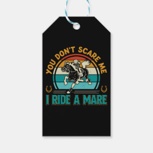Horse Art You Don't Scare Me Gift Tags
