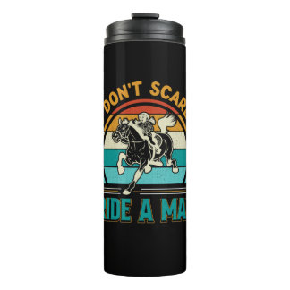 Horse Art You Don't Scare Me Thermal Tumbler