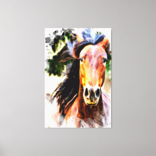 *~* Horse Artistic Equine AR22 Artsy Canvas Print