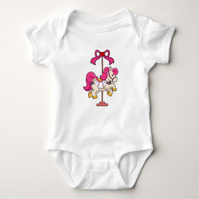 Horse as Carousel horse.PNG Baby Bodysuit (Front)