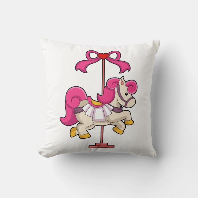 Horse as Carousel horse.PNG Cushion (Front)