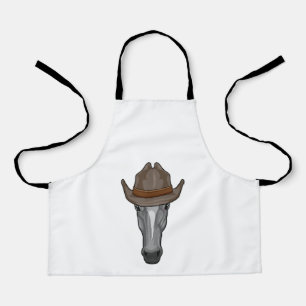 Horse as Cowboy with Hat Apron