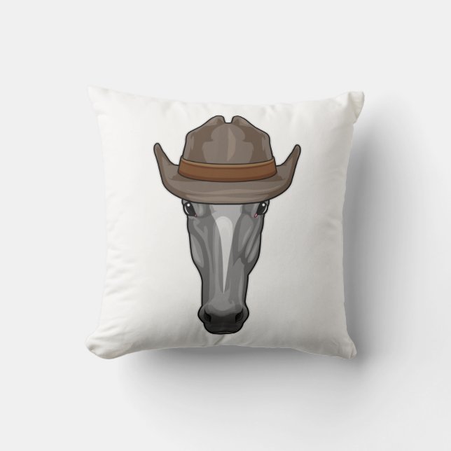 Horse as Cowboy with Hat Cushion (Front)