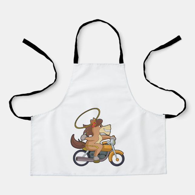 Horse as Cowboy with Lasso & Motorcycle Apron (Front)