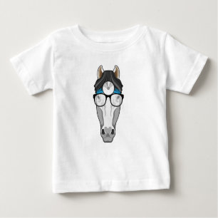 Horse as Doctor with Glasses Baby T-Shirt
