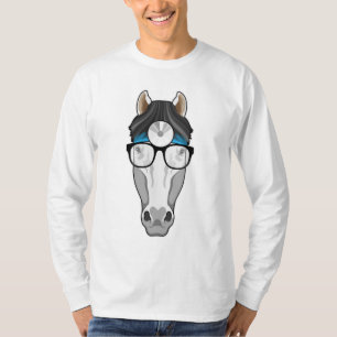 Horse as Doctor with Glasses T-Shirt