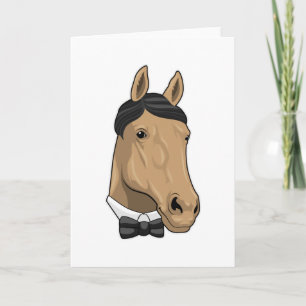Horse as Gentleman with Bow tie Card