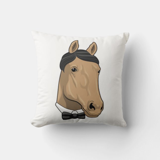 Horse as Gentleman with Bow tie Cushion (Front)