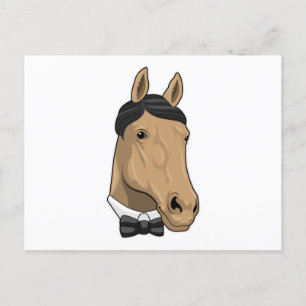 Horse as Gentleman with Bow tie Postcard