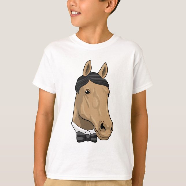 Horse as Gentleman with Bow tie T-Shirt (Front)
