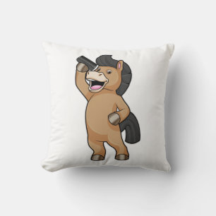 Horse as Hairdresser with Comb Cushion