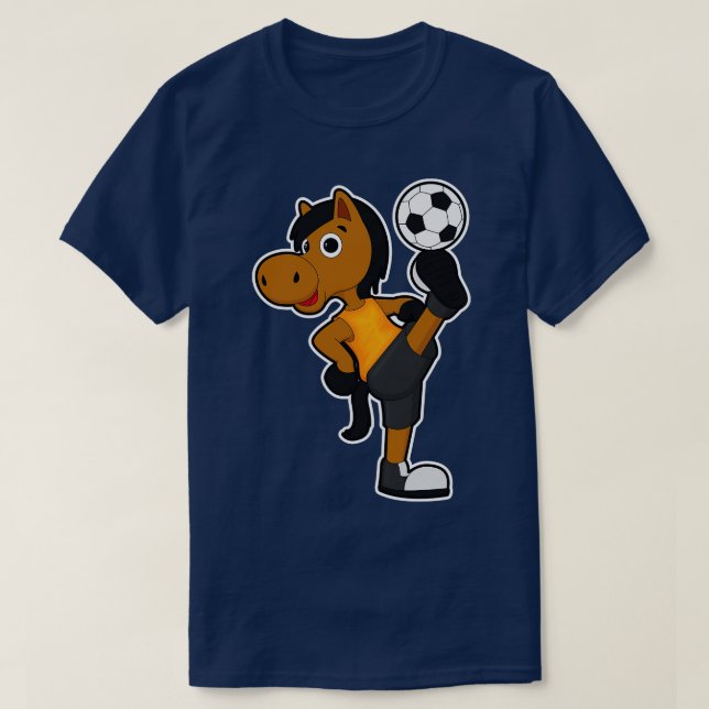 Horse as player with ball 2 T-Shirt (Design Front)
