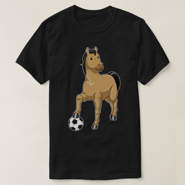 Horse as player with Soccer T-Shirt (Design Front)