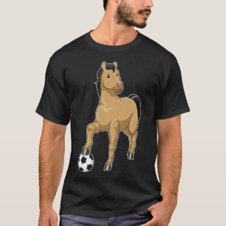 Horse as player with Soccer T-Shirt