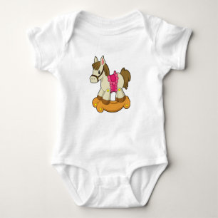 Horse as Rocking horse.PNG Baby Bodysuit