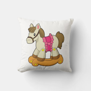 Horse as Rocking horse.PNG Cushion