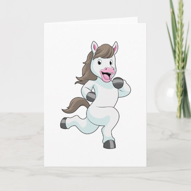 Horse as Runner at Running Card (Front)