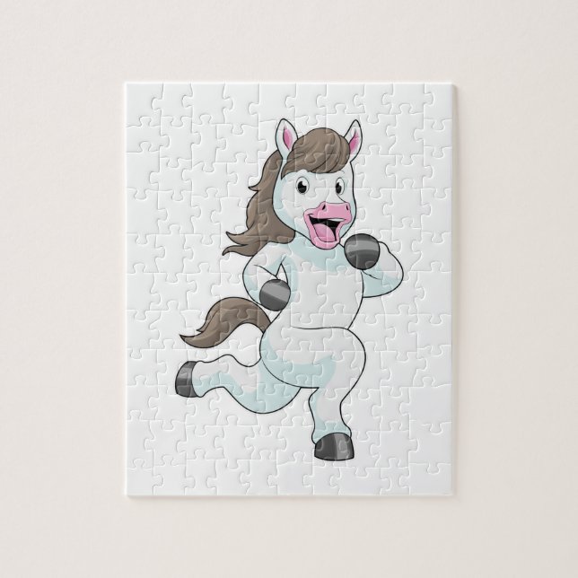 Horse as Runner at Running Jigsaw Puzzle (Vertical)
