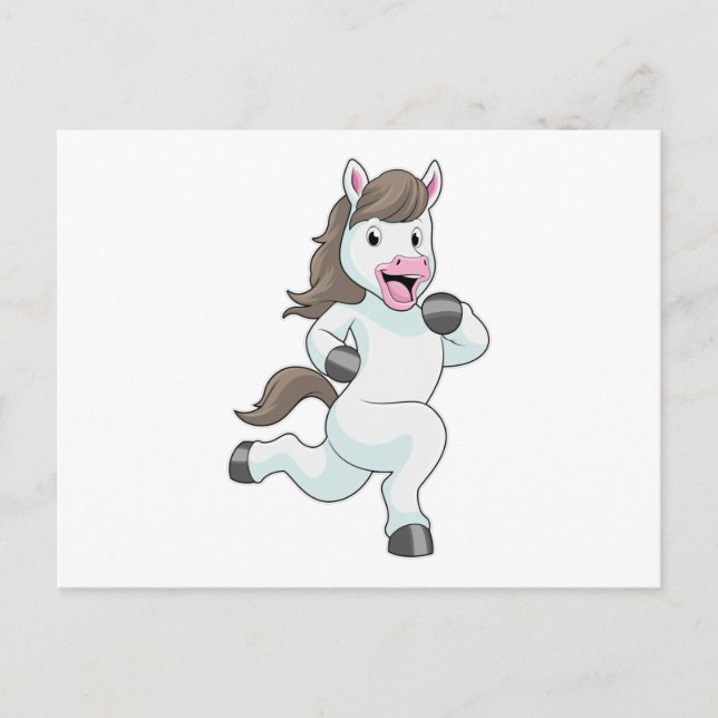 Horse as Runner at Running Postcard (Front)