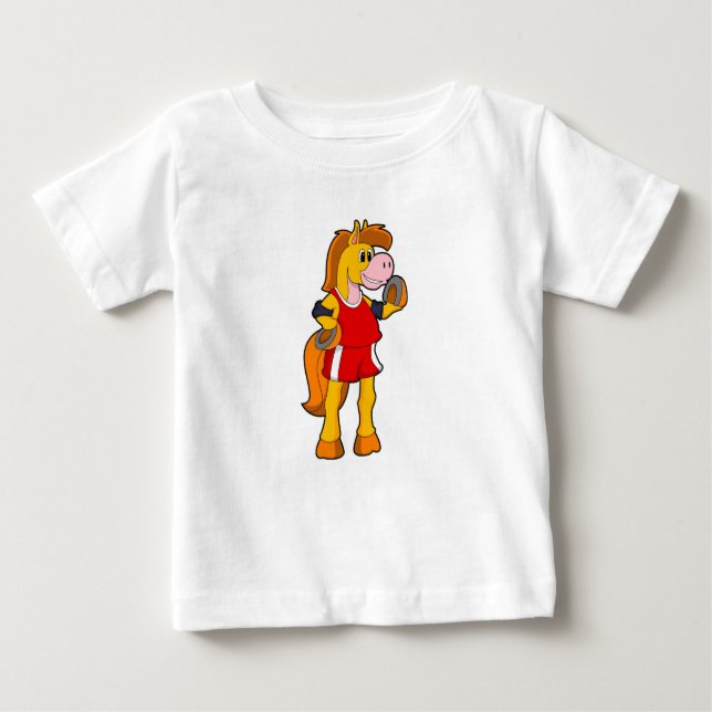 Horse as Runner Baby T-Shirt (Front)