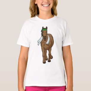 Horse as Runner with Towel T-Shirt