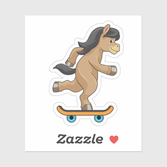 Horse as Skater with Skateboard (Sheet)