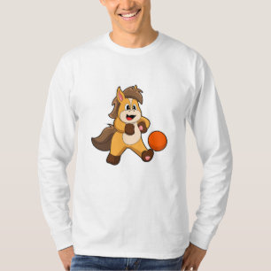 Horse as Soccer player with Soccer ball T-Shirt