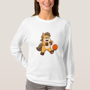 Horse as Soccer player with Soccer ball T-Shirt