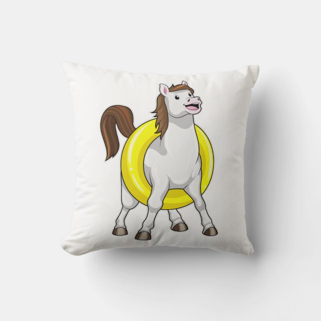 Horse as Swimmer with Lifebouy Cushion (Front)