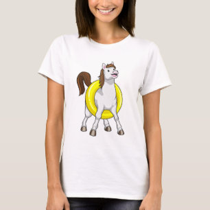 Horse as Swimmer with Lifebouy T-Shirt