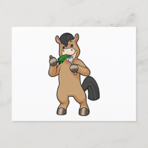 Horse at Eating Vegan Postcard