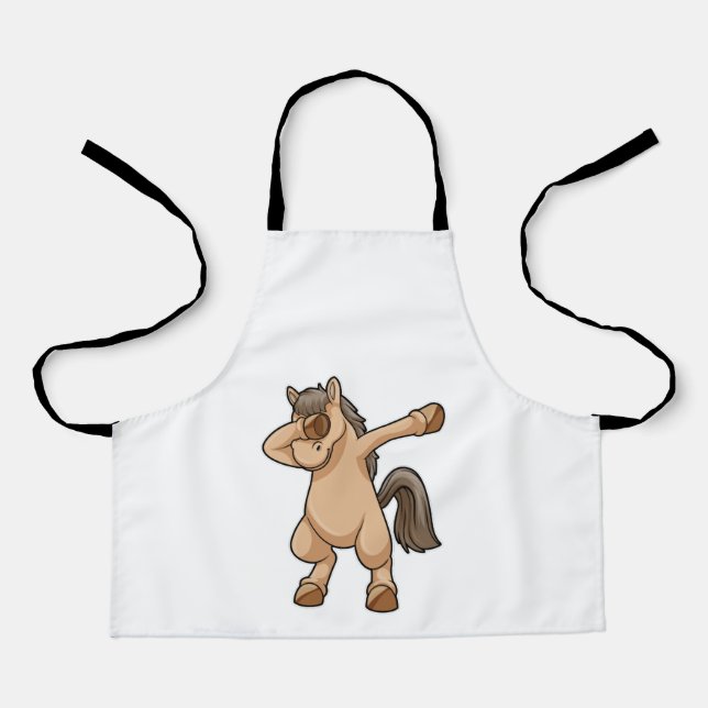 Horse at Hip Hop Dance Dab Apron (Front)