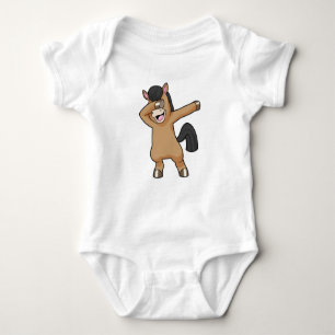 Horse at Hip Hop Dance Dab Baby Bodysuit