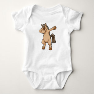 Horse at Hip Hop Dance Dab Baby Bodysuit