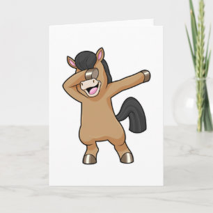 Horse at Hip Hop Dance Dab Card