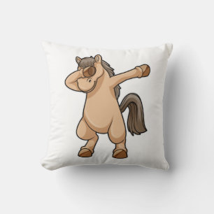 Horse at Hip Hop Dance Dab Cushion