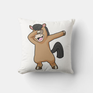 Horse at Hip Hop Dance Dab Cushion