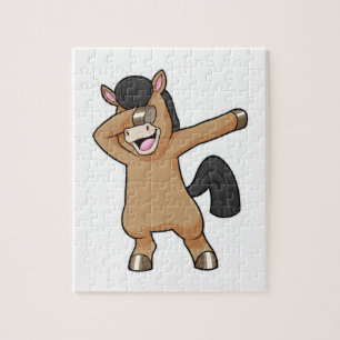 Horse at Hip Hop Dance Dab Jigsaw Puzzle