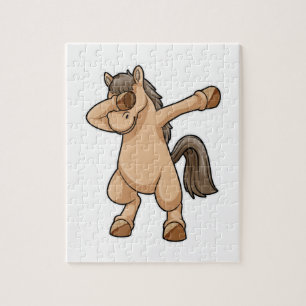 Horse at Hip Hop Dance Dab Jigsaw Puzzle