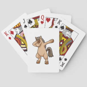 Horse at Hip Hop Dance Dab Playing Cards