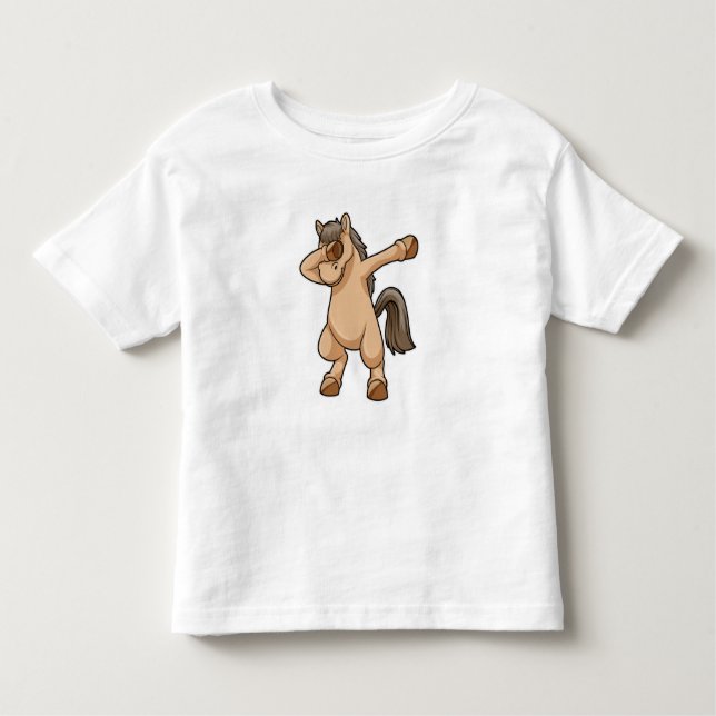 Horse at Hip Hop Dance Dab Toddler T-Shirt (Front)