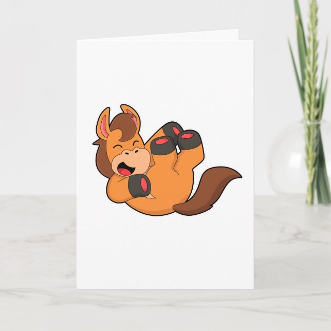 Horse at Laughing Card (Front)