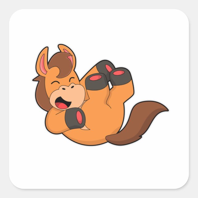 Horse at Laughing Square Sticker (Front)