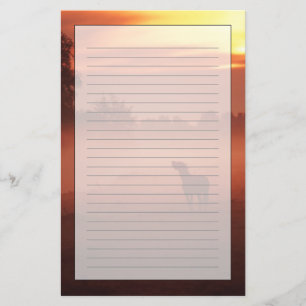 Horse at sunrise stationery